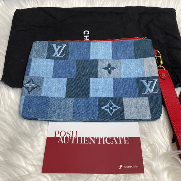 Louis Vuitton Handbags - LOUIS VUITTONAuth Monogram Denim City Pochette Men,Women,Unisex Pouch